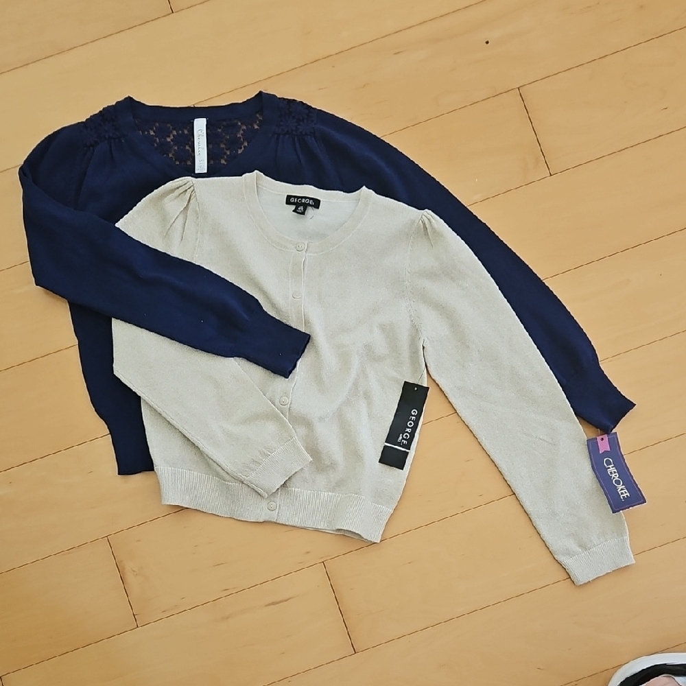 Cherokee Navy and Cream Kids Sweaters